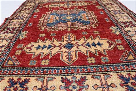 Kazak Red Hand Knotted 40 X 50 Area Rug 250-27349 Image 4