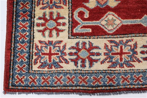 Kazak Red Hand Knotted 40 X 57 Area Rug 250-27351 Image 6