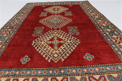 Kazak Red Hand Knotted 37 X 59 Area Rug 250-27353 Image 3
