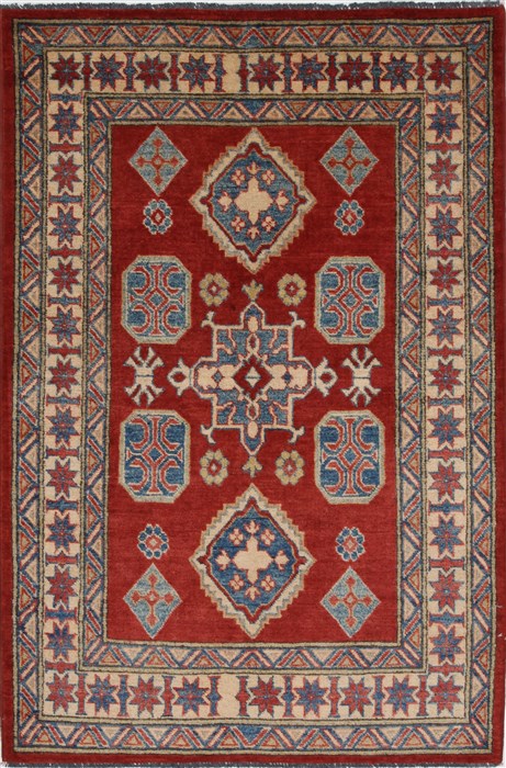 Kazak Red Hand Knotted 37 X 58 Area Rug 250-27354 Image 0