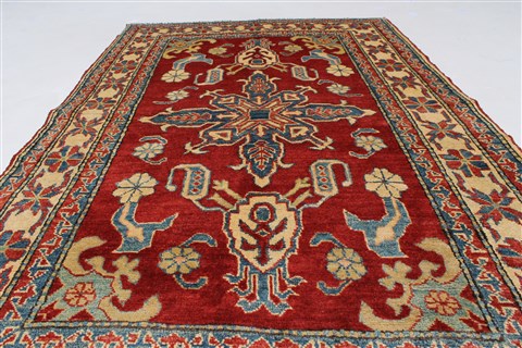Kazak Red Hand Knotted 37 X 59 Area Rug 250-27355 Image 5