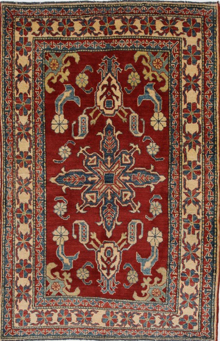 Kazak Red Hand Knotted 37 X 59 Area Rug 250-27355 Image 0