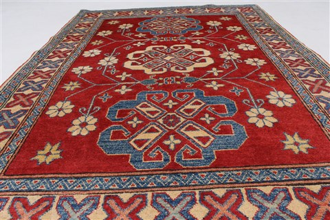 Kazak Red Hand Knotted 45 X 62 Area Rug 250-27356 Image 2