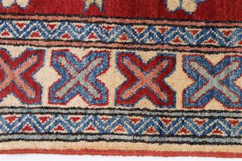 Kazak Red Hand Knotted 45 X 62 Area Rug 250-27356 Image 3