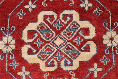 Kazak Red Hand Knotted 45 X 62 Area Rug 250-27356 Image 4