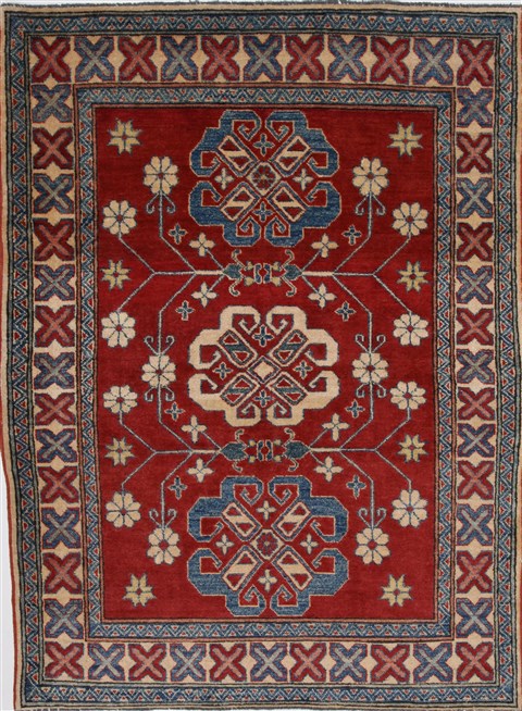 Kazak Red Hand Knotted 45 X 62 Area Rug 250-27356 Image 0