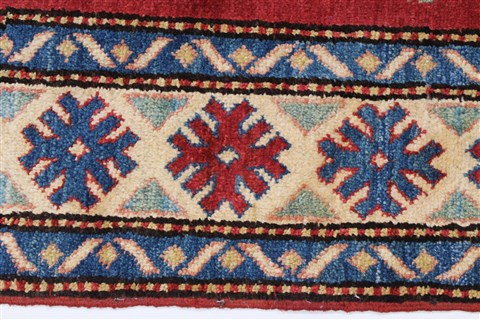Kazak Red Hand Knotted 310 X 63 Area Rug 250-27358 Image 4