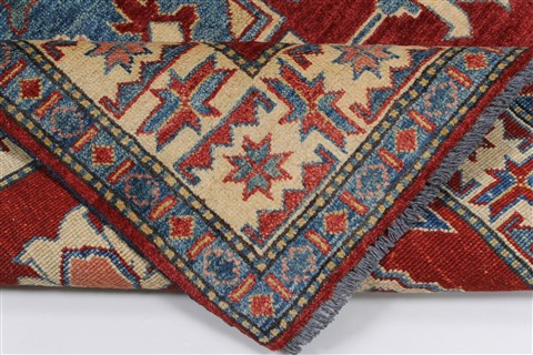 Kazak Blue Hand Knotted 310 X 59 Area Rug 250-27359 Image 2