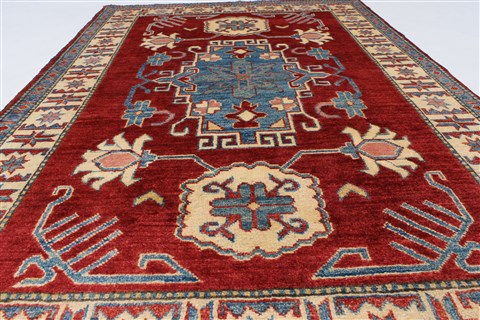 Kazak Blue Hand Knotted 310 X 59 Area Rug 250-27359 Image 4