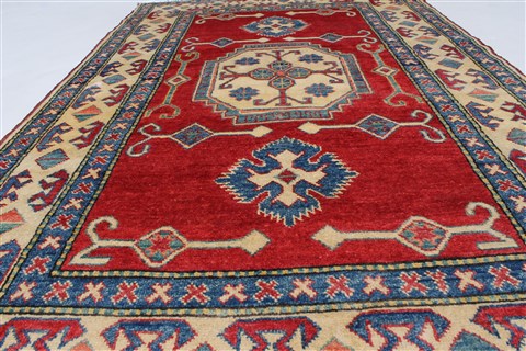 Kazak Red Hand Knotted 37 X 510 Area Rug 250-27360 Image 4