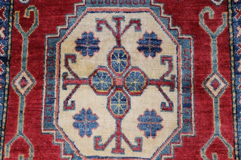Kazak Red Hand Knotted 37 X 510 Area Rug 250-27360 Image 6