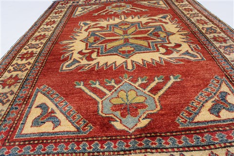 Kazak Red Hand Knotted 310 X 57 Area Rug 250-27361 Image 4