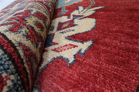 Kazak Red Hand Knotted 310 X 58 Area Rug 250-27362 Image 1