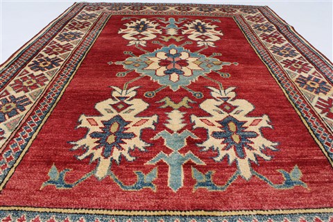 Kazak Red Hand Knotted 310 X 58 Area Rug 250-27362 Image 4