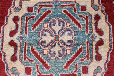 Kazak Red Hand Knotted 42 X 63 Area Rug 250-27365 Image 7