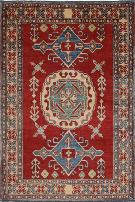 Kazak Red Hand Knotted 42 X 63 Area Rug 250-27365 Image 0