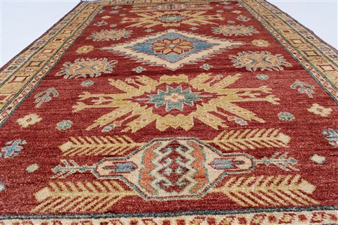 Kazak Beige Hand Knotted 310 X 61 Area Rug 250-27368 Image 5