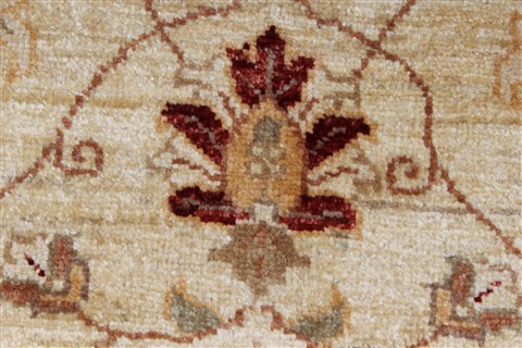 Pishavar Beige Hand Knotted 51 X 60 Area Rug 250-27369 Image 11