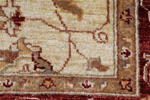 Pishavar Beige Hand Knotted 51 X 60 Area Rug 250-27369 Image 12