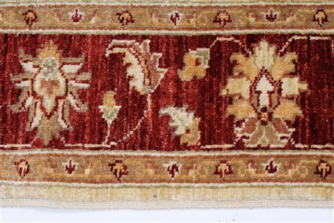 Pishavar Beige Hand Knotted 51 X 60 Area Rug 250-27369 Image 6