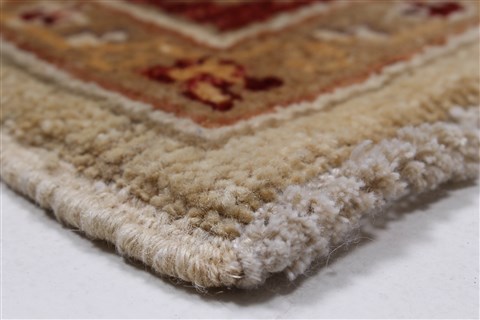 Pishavar Beige Hand Knotted 51 X 60 Area Rug 250-27369 Image 9