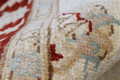 Pishavar Beige Hand Knotted 32 X 49 Area Rug 250-27375 Image 11
