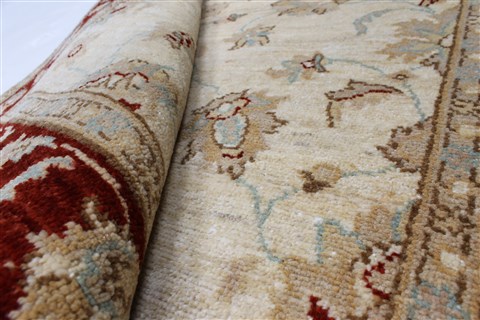 Pishavar Beige Hand Knotted 32 X 49 Area Rug 250-27375 Image 1