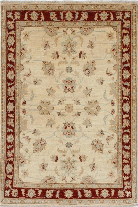 Pishavar Beige Hand Knotted 32 X 49 Area Rug 250-27375 Image 0