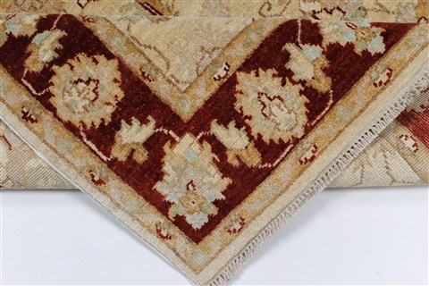 Pishavar Beige Hand Knotted 36 X 51 Area Rug 250-27376 Image 2
