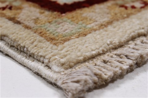 Pishavar Beige Hand Knotted 36 X 51 Area Rug 250-27376 Image 8