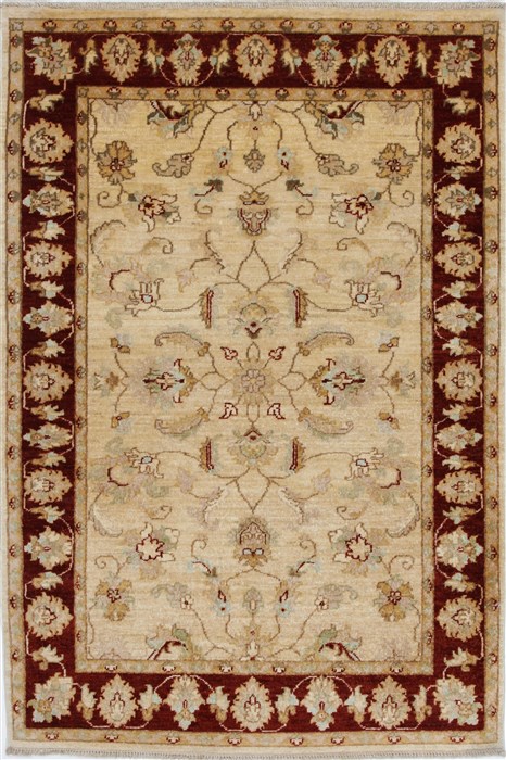 Pishavar Beige Hand Knotted 36 X 51 Area Rug 250-27376 Image 0