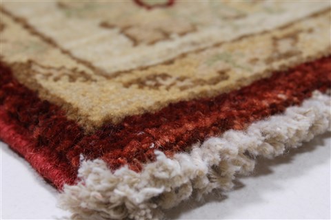 Pishavar Beige Hand Knotted 31 X 49 Area Rug 250-27377 Image 8