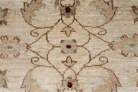 Pishavar Beige Hand Knotted 34 X 45 Area Rug 250-27378 Image 6