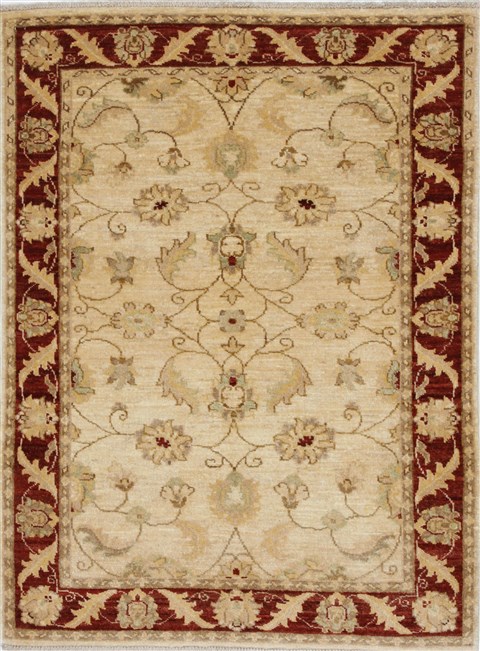 Pishavar Beige Hand Knotted 34 X 45 Area Rug 250-27378 Image 0