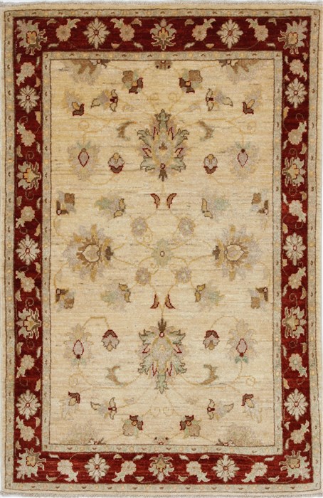 Pishavar Beige Hand Knotted 33 X 50 Area Rug 250-27379 Image 0