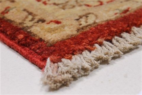 Pishavar Beige Hand Knotted 32 X 49 Area Rug 250-27380 Image 8