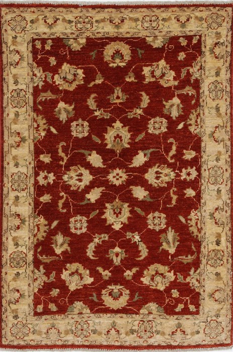 Pishavar Beige Hand Knotted 32 X 49 Area Rug 250-27380 Image 0