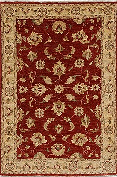 Pishavar Beige Hand Knotted 3'2" X 4'9"  Area Rug 250-27380