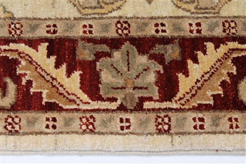Pishavar Beige Hand Knotted 34 X 49 Area Rug 250-27381 Image 4