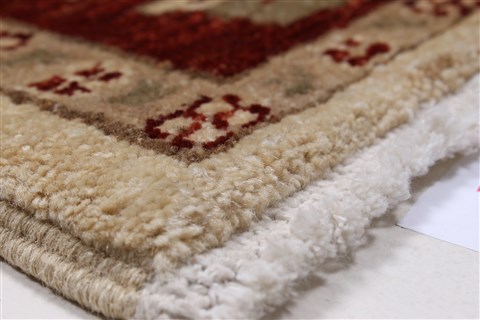 Pishavar Beige Hand Knotted 34 X 49 Area Rug 250-27381 Image 7