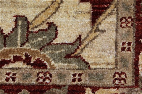 Pishavar Beige Hand Knotted 34 X 49 Area Rug 250-27381 Image 9