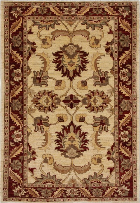 Pishavar Beige Hand Knotted 34 X 49 Area Rug 250-27381 Image 0