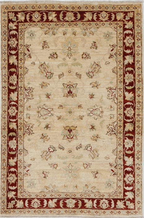 Pishavar Beige Hand Knotted 33 X 411  Area Rug 250-27382 Image 0