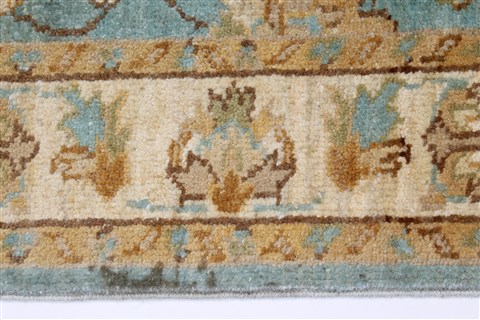 Pishavar Beige Hand Knotted 33 X 411 Area Rug 250-27383 Image 6