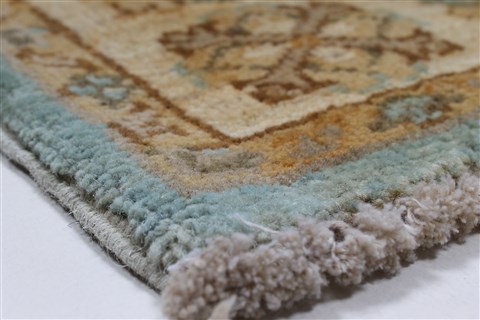 Pishavar Beige Hand Knotted 33 X 411 Area Rug 250-27383 Image 9