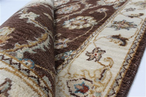 Pishavar Beige Hand Knotted 211 X 53 Area Rug 250-27385 Image 12
