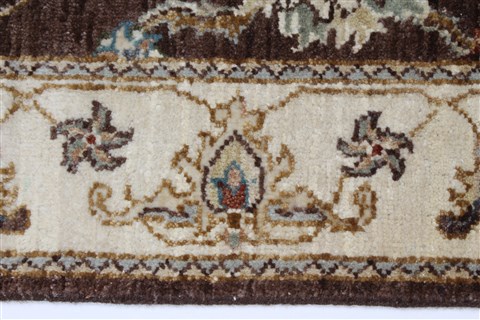 Pishavar Beige Hand Knotted 211 X 53 Area Rug 250-27385 Image 4