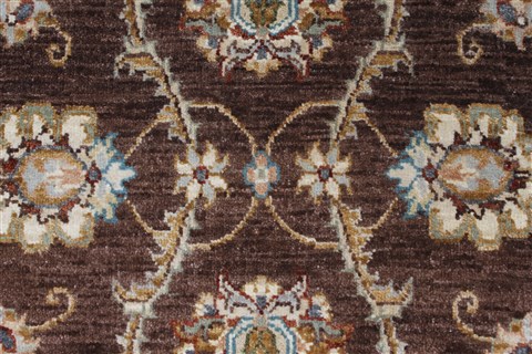 Pishavar Beige Hand Knotted 211 X 53 Area Rug 250-27385 Image 5