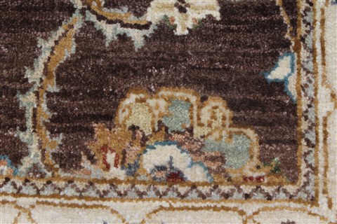 Pishavar Beige Hand Knotted 211 X 53 Area Rug 250-27385 Image 9