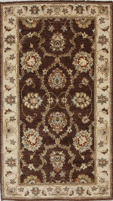 Pishavar Beige Hand Knotted 211 X 53 Area Rug 250-27385 Image 0